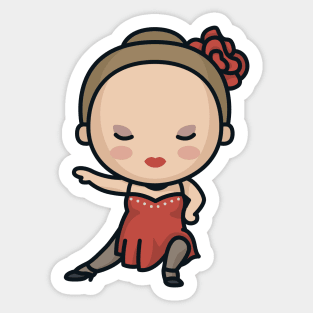 Cute Argentine Ballroom Dancer Sticker